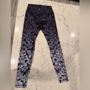 Lululemon Athletica Purple Floral Leggings